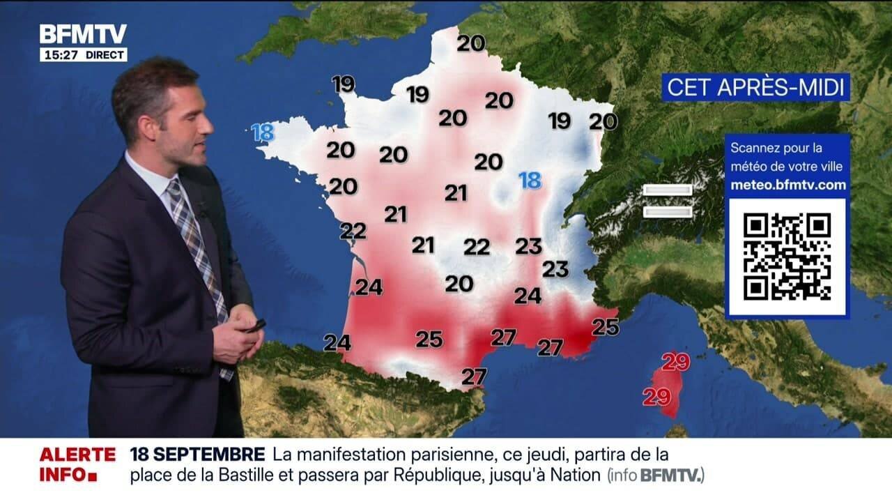 Météo du mercredi 17 septembre 2025 en France