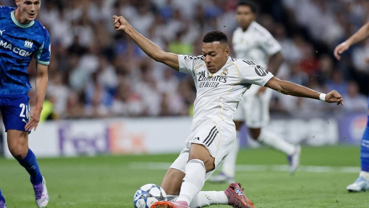 Kylian Mbappé pour le Real Madrid face à l'Olympique de Marseille, Madrid, 16 septembre 2025