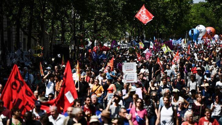 manifestation en France, foule dans la rue