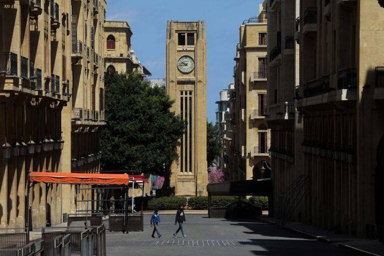 Tour de l'horloge devant le Parlement libanais, Beyrouth