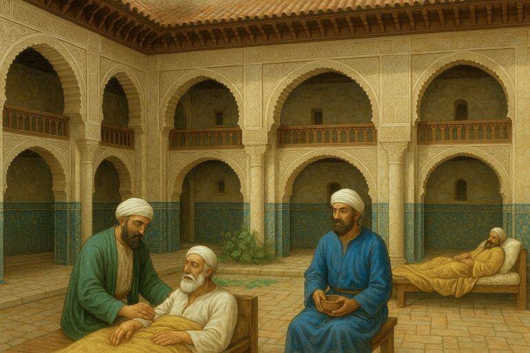 Représentation du bimaristan de Marrakech (image d'illustration)