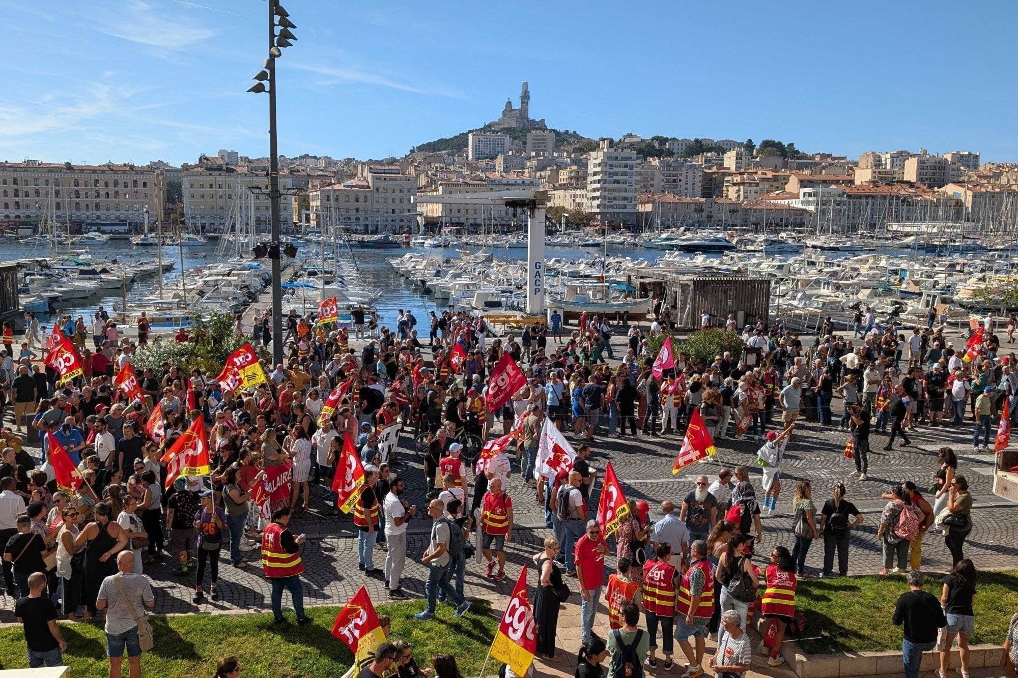 Manifestation au Vieux-Port de Marseille le 18 septembre 2025