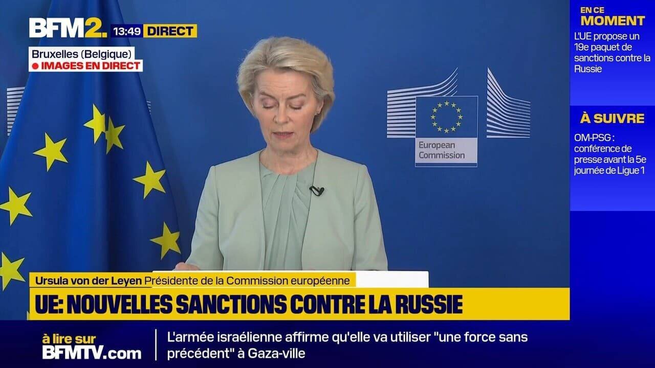 Ursula von der Leyen annonce des sanctions crypto