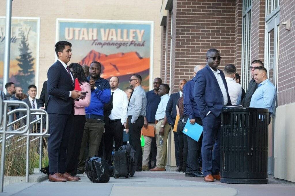 Salon de recrutement ICE à Provo, États-Unis