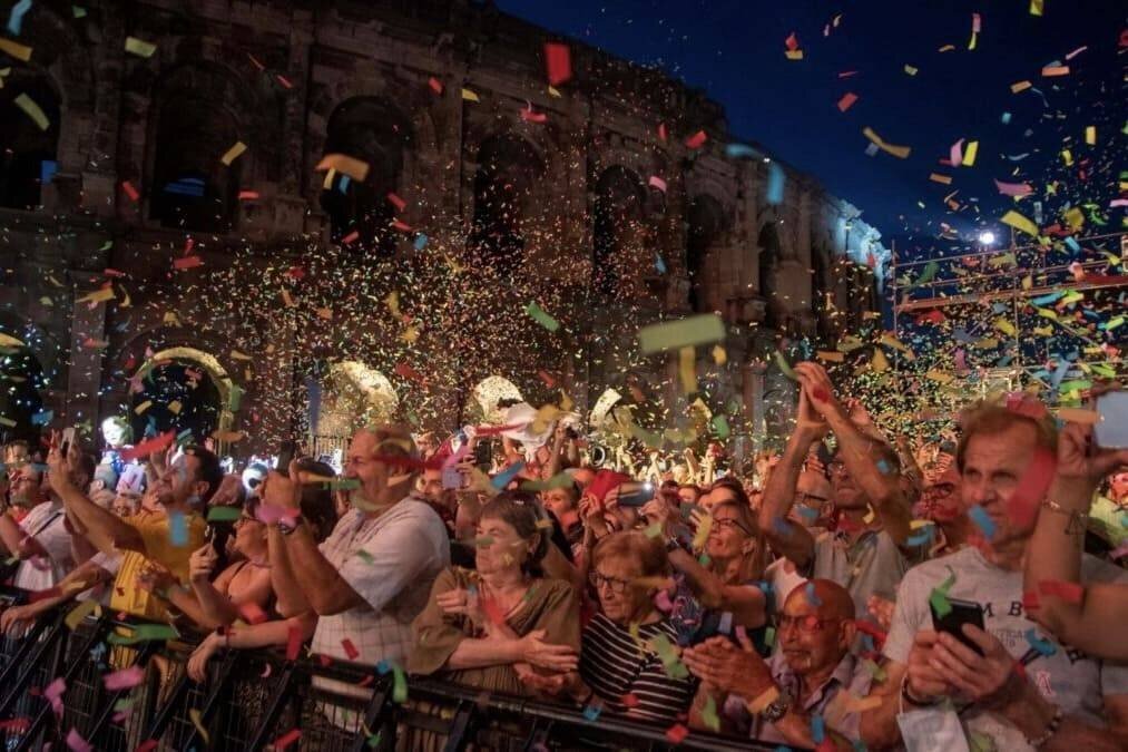 Vue générale de la Feria des Vendanges à Nîmes