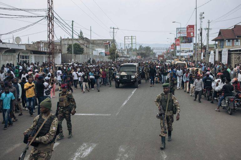 Parade militaire du M23 à Goma