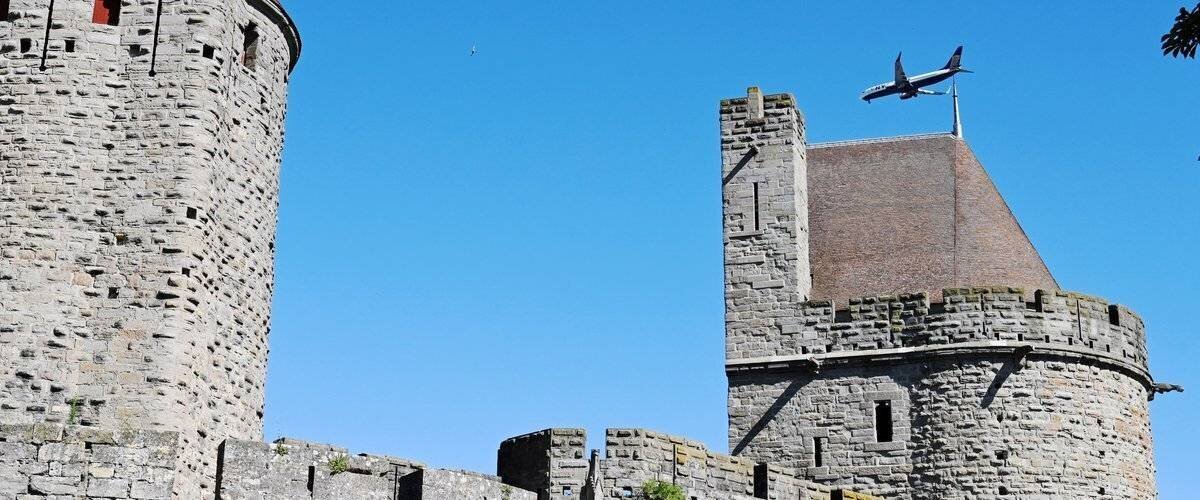 Vue aérienne de l’aéroport de Carcassonne