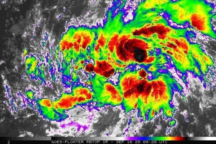 Cartographie de Gabrielle montrant trajectoire potentielle vers l'Europe