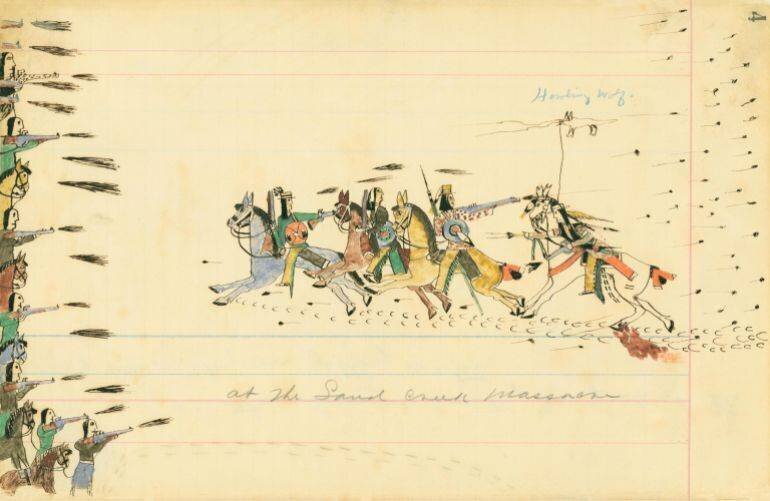 Howling Wolf, dessin sur le massacre de Sand Creek (1874)