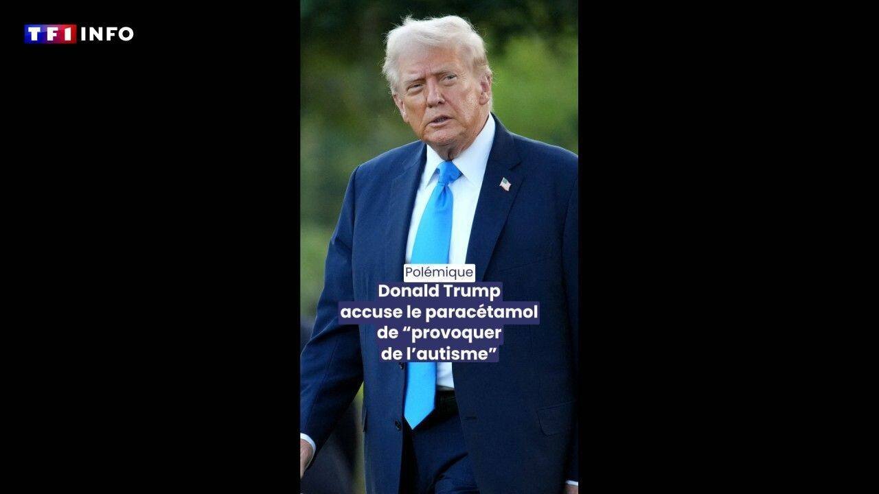 Donald Trump accusant le paracétamol de provoquer l'autisme
