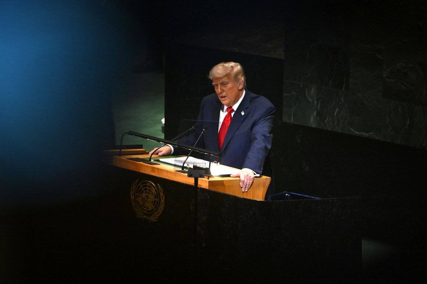 Trump à l’ONU lors d’un discours à New York