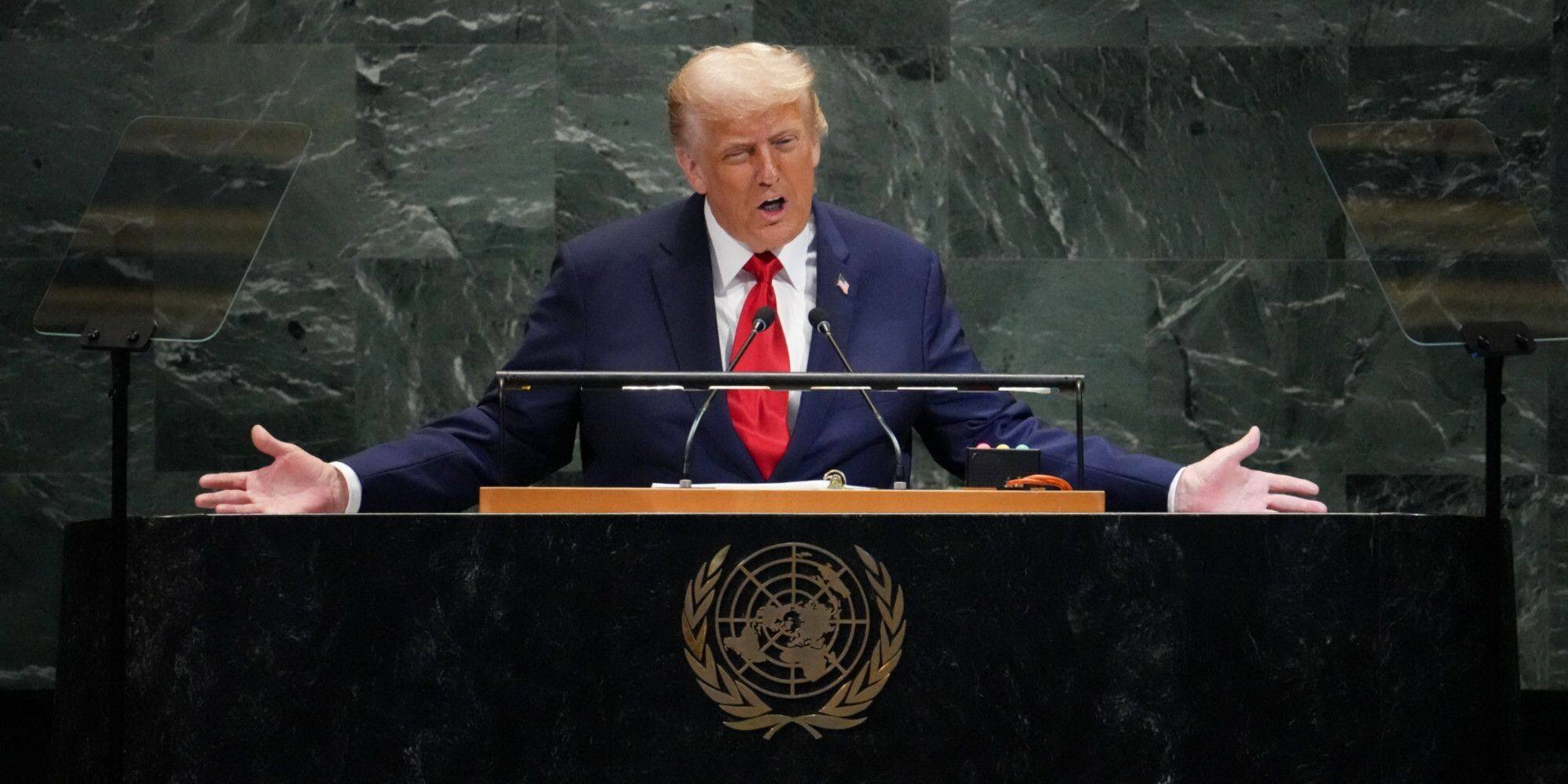 Donald Trump à l’ONU lors d’un discours