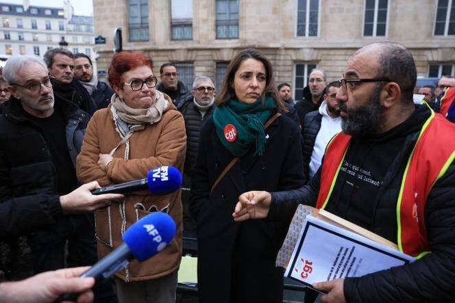 Manifestation salariés Auchan à Paris 22 janvier 2025