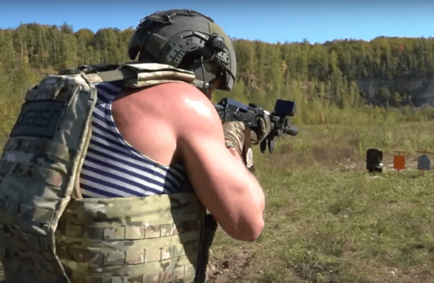 Veste blindée Oberig lors d'un test