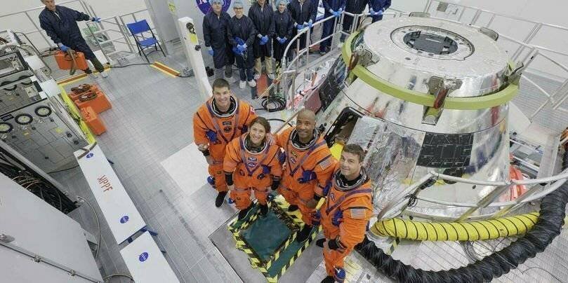 Entraînement équipage dans la capsule Orion