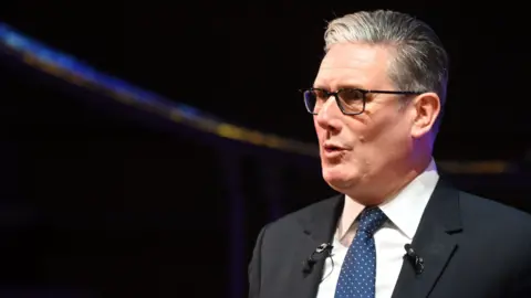 Keir Starmer s'exprimant lors d'un discours