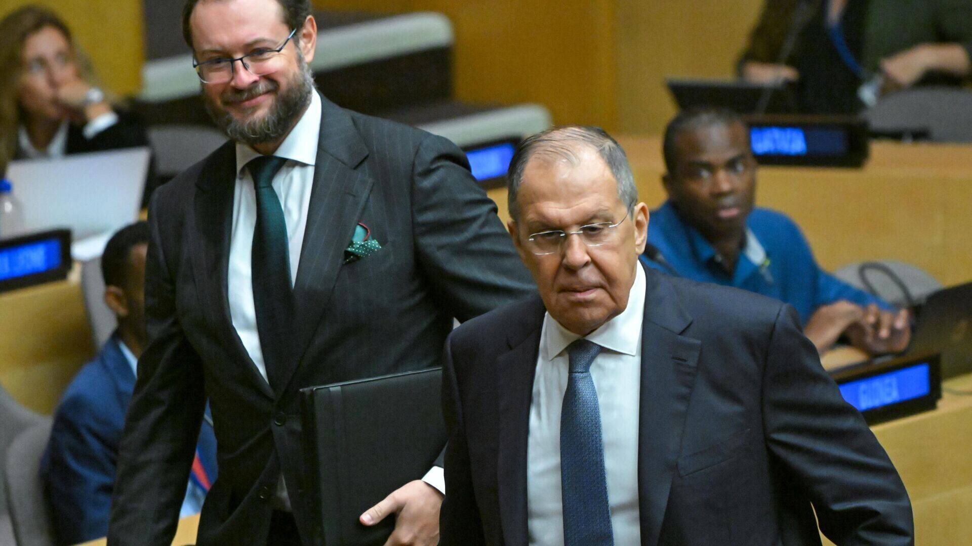 Lavrov et le ministre vénézuélien Ivan Gil en entretien