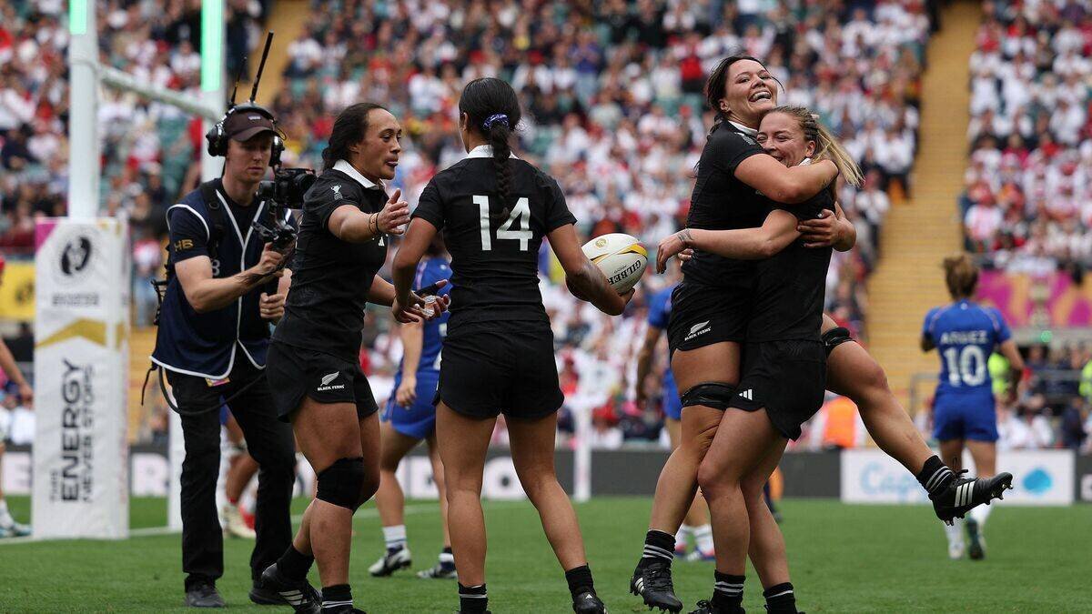 Vue des Bleues et des Black Ferns lors du match pour le bronze
