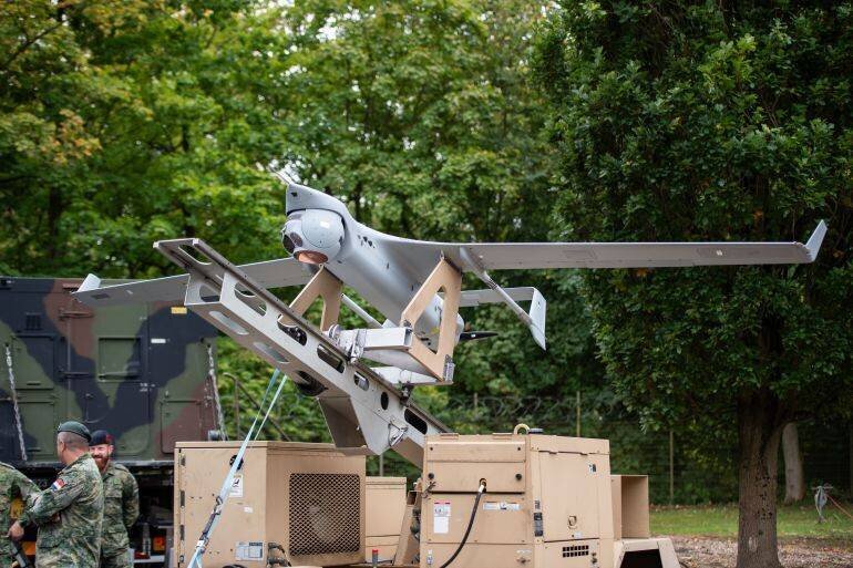 Exposition d'équipement militaire à Münster, unité de l'OTAN