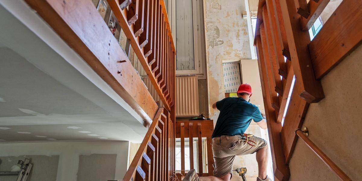 Vue d’un chantier de rénovation énergétique (sudouest)