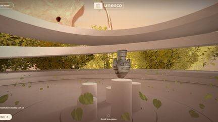 Interface de la plateforme virtuelle d'objets volés de l'Unesco