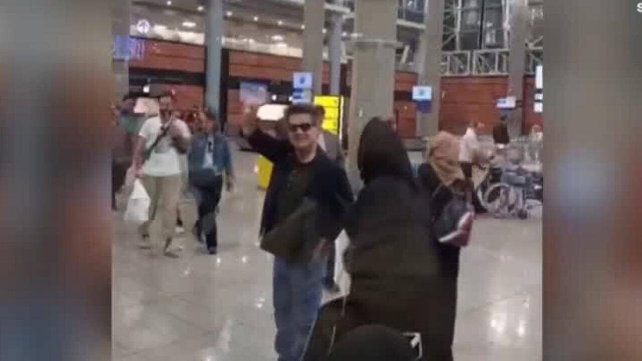 Accueil à l'aéroport de Téhéran