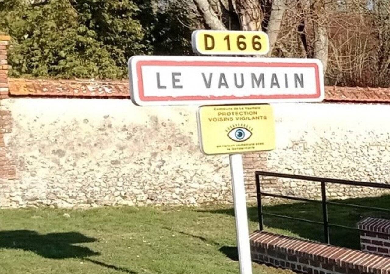 Vue du village Vaumain après les dégâts