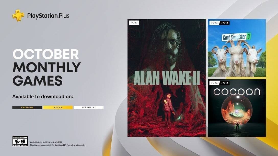 Visuel promotionnel PlayStation Plus octobre 2025