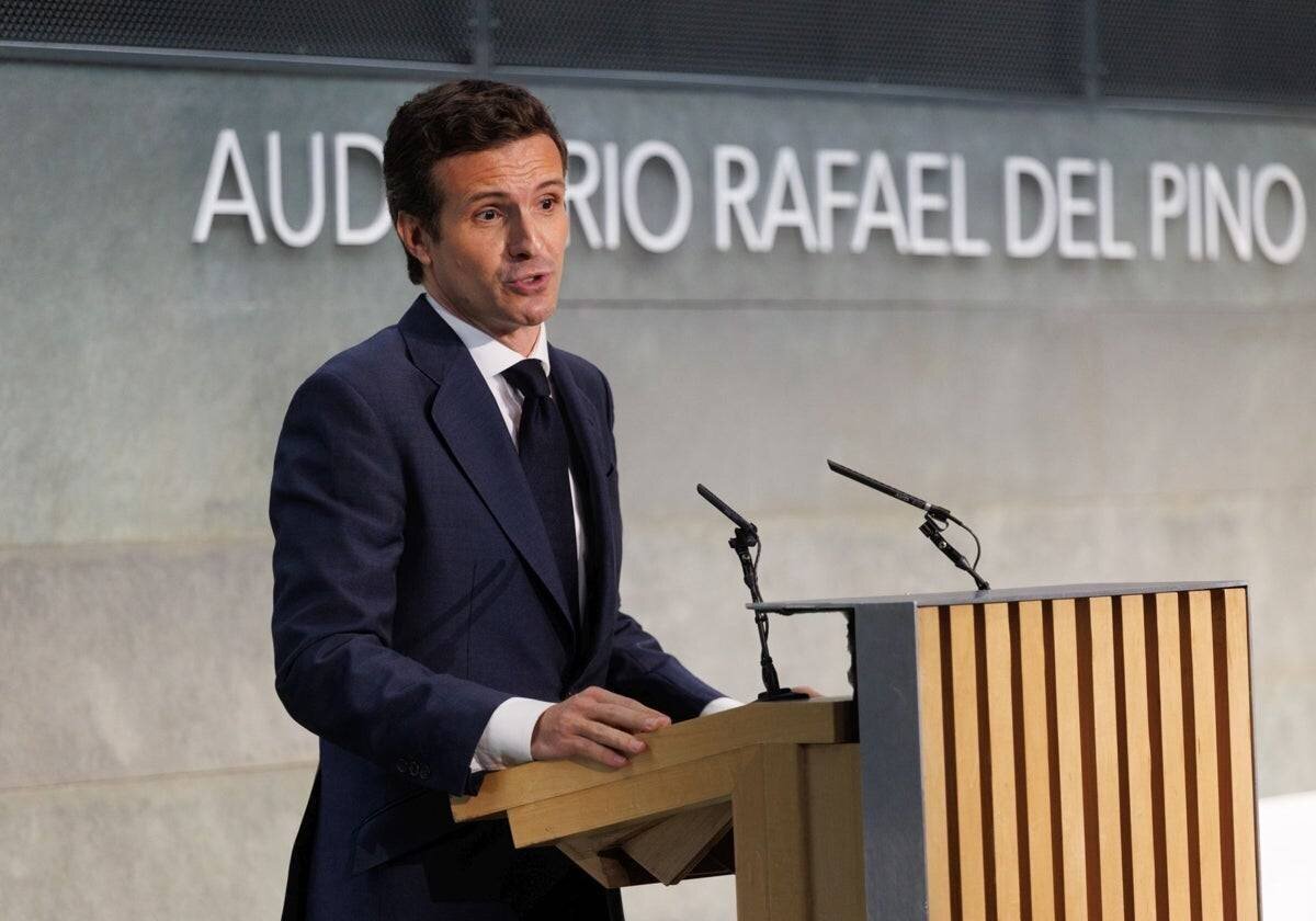 Pablo Casado lors d'un forum sur la défense