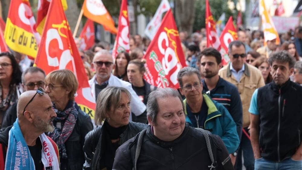 Manifestation à Aix-en-Provence lors du 2 octobre 2025