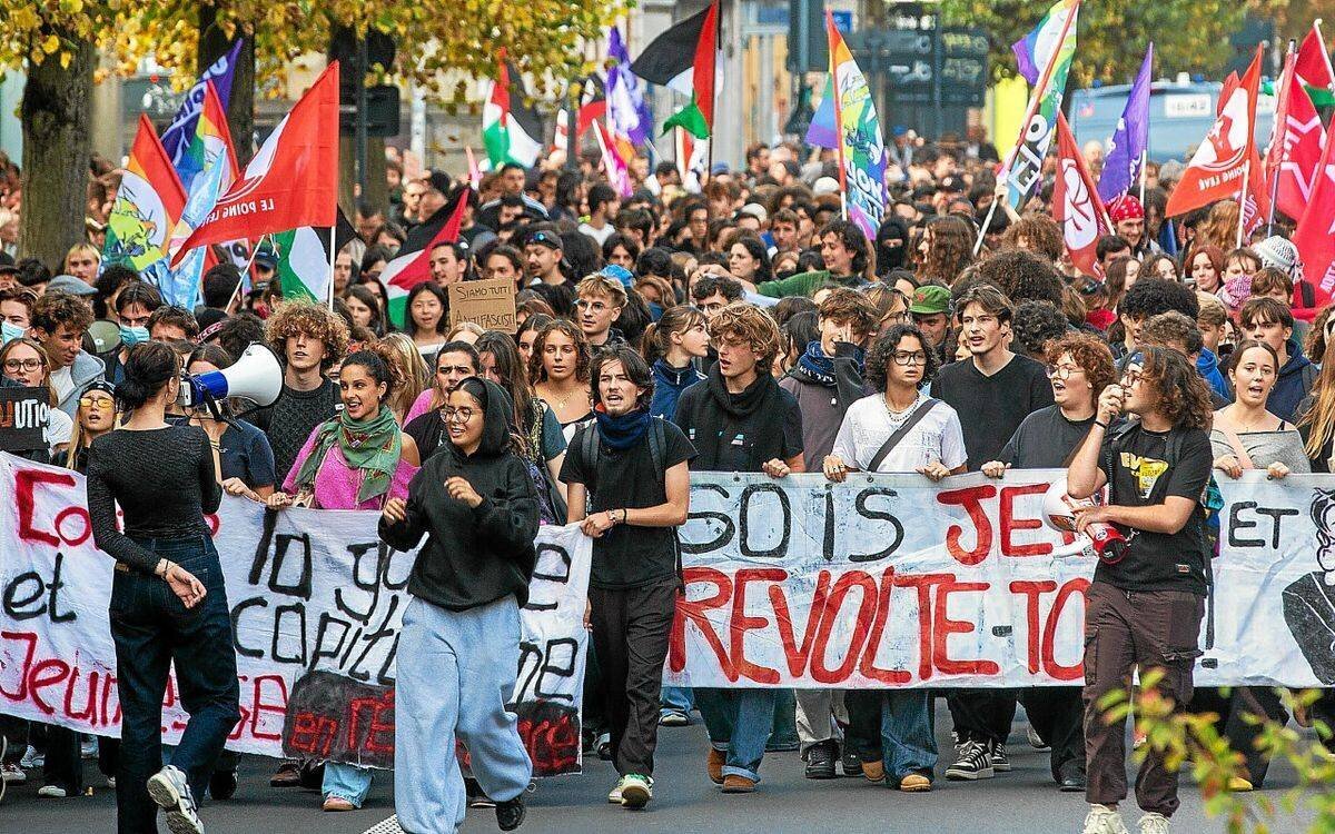 Cortège à Rennes lors du 2 octobre 2025