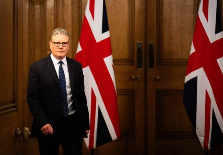 Le Premier ministre britannique Keir Starmer à Downing Street le 2 octobre 2025.