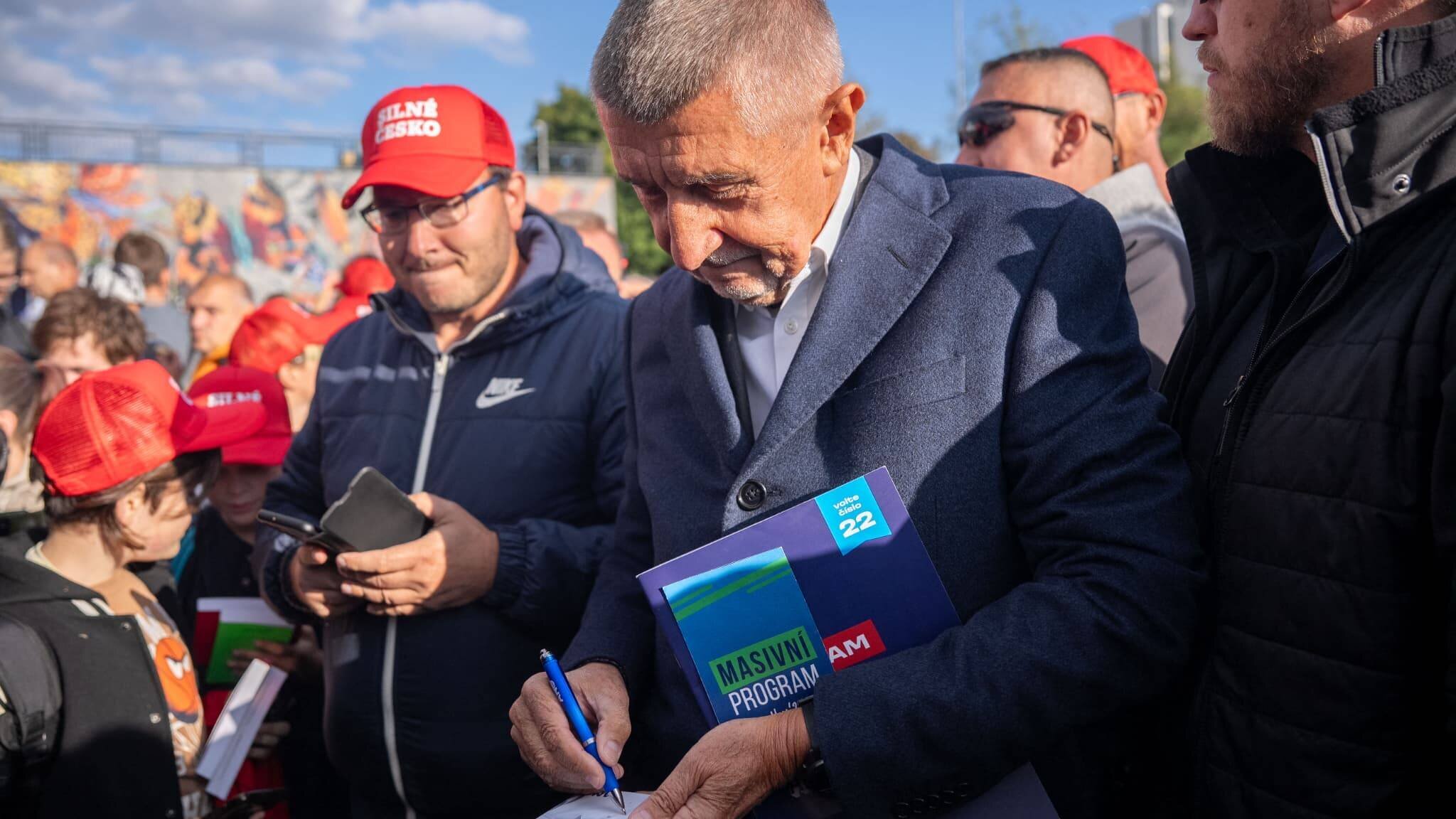Portrait d’Andrej Babis lors des législatives