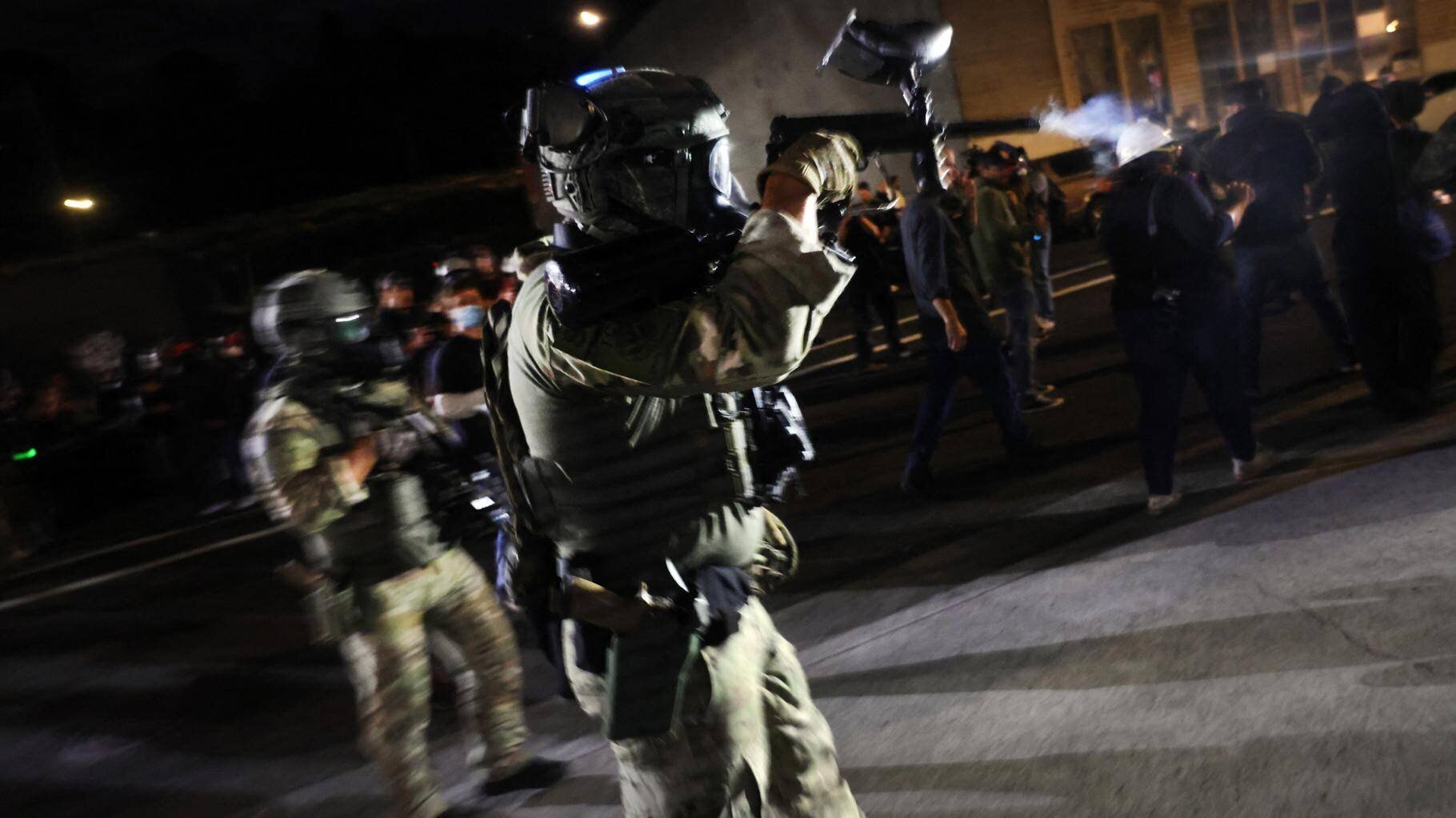 National guard bloquant Portland (AFP)