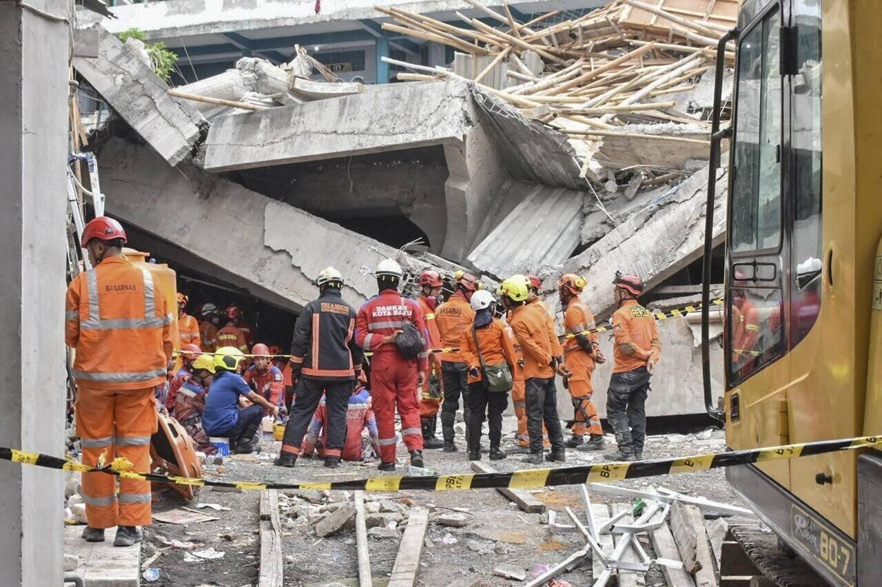 Interventions des secours sur le site