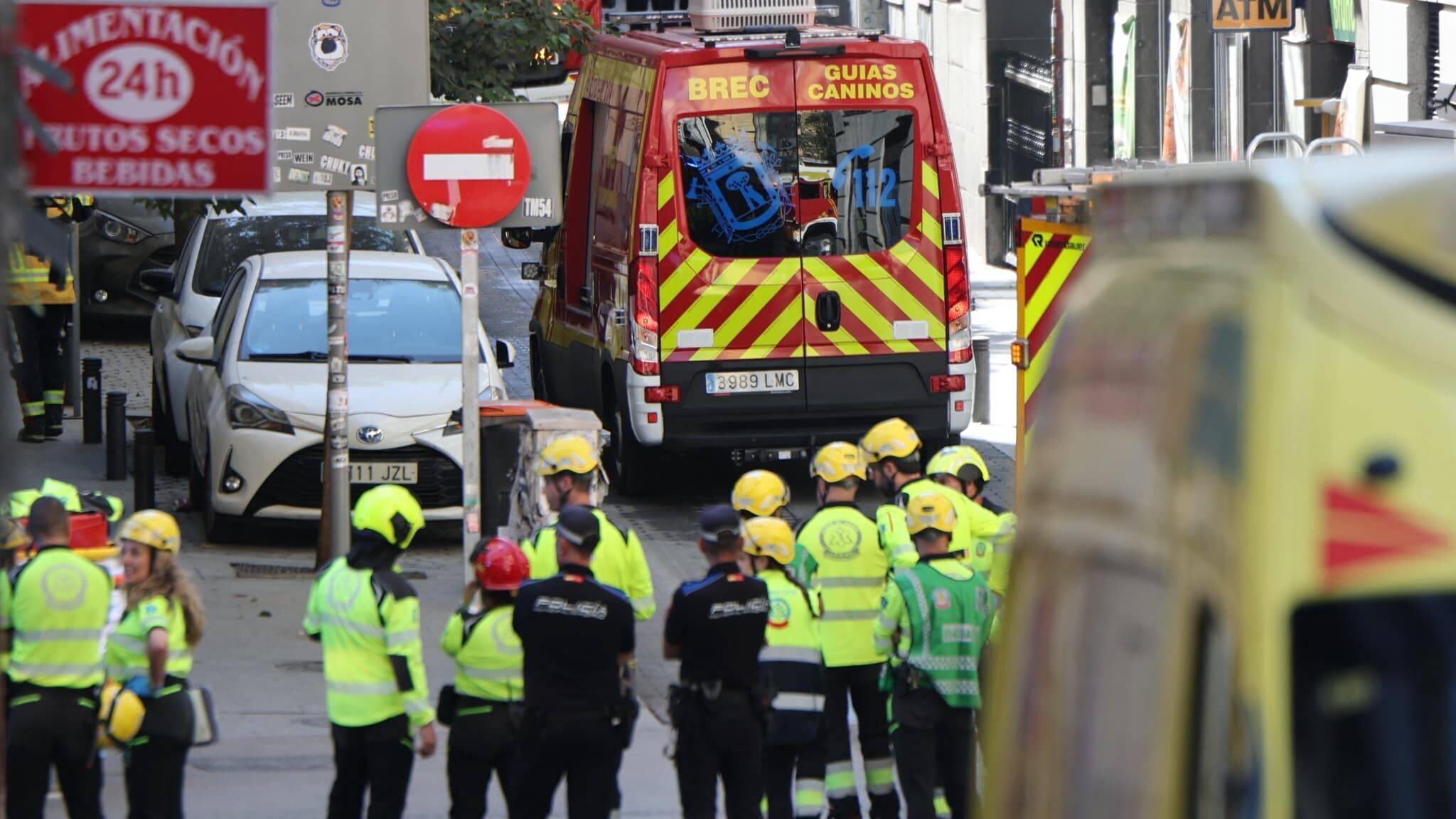 Vue générale du site après l’effondrement près de la Plaza Mayor