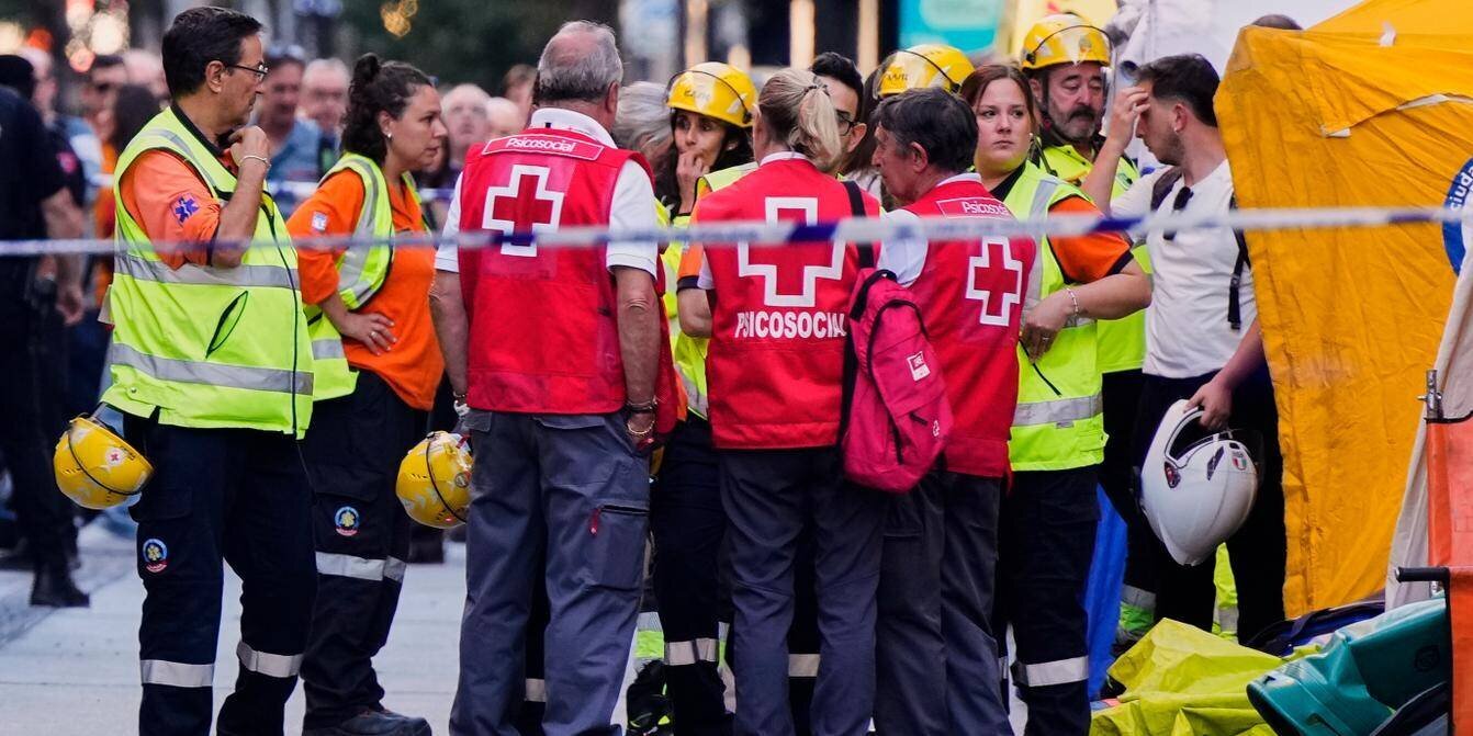 Vue du chantier d’un immeuble à Madrid