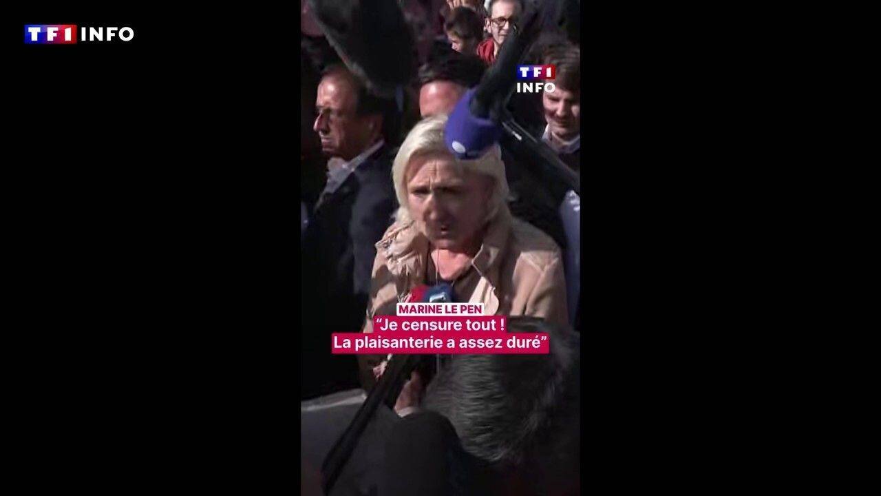 Marine Le Pen lors d'un déplacement dans le Puy-de-Dôme