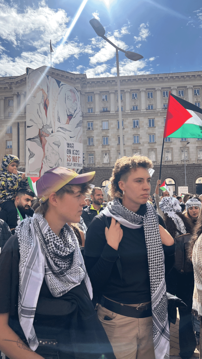 Manifestation de soutien à la Palestine à Sofia