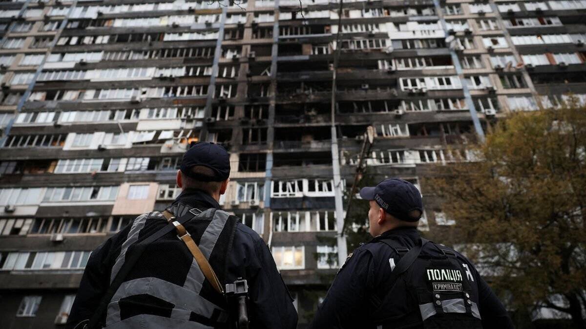 Kiev en pleine nuit après l