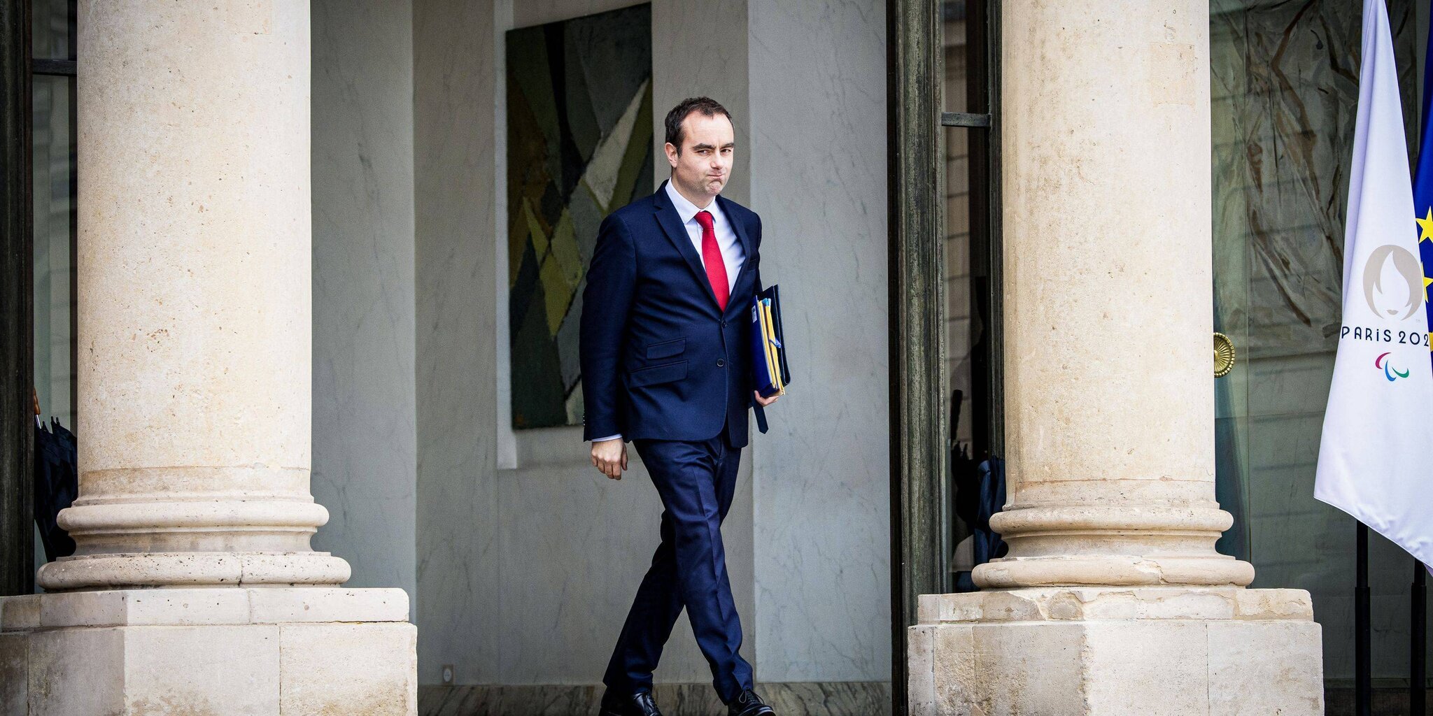 Sébastien Lecornu lors d'une allocution publique