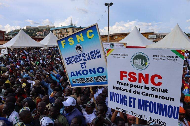 Meeting électoral des partisans d'Issa Tchiroma Bakary à Yaoundé