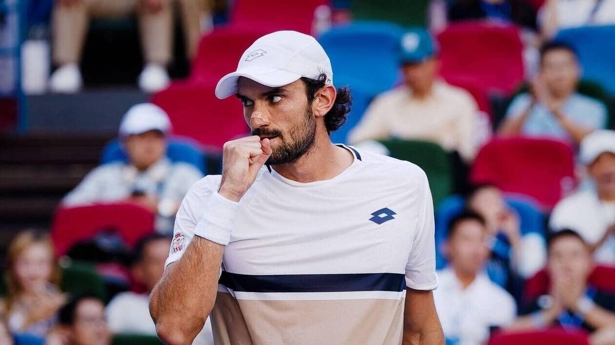 Valentin Vacherot en action à Shanghai