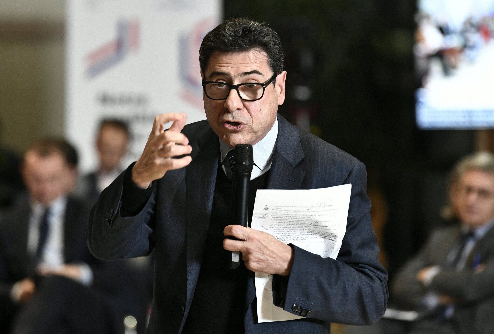 Portrait de Philippe Aghion lors d’un événement économique
