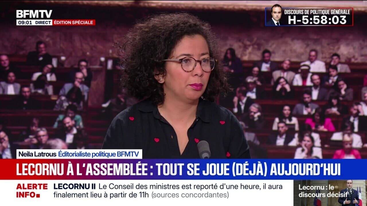 Parlement français pendant le vote de censure Lecornu II
