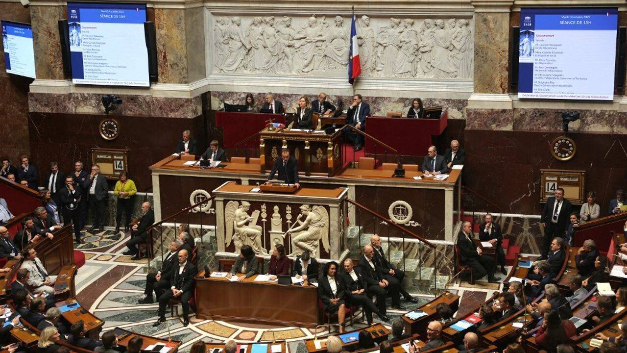 Sébastien Lecornu devant l’Assemblée nationale lors de la DPG