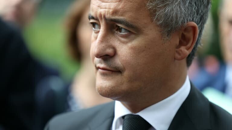 Gérald Darmanin lors d'un déplacement ministériel