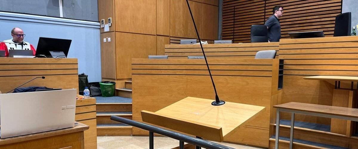 Avocats généraux et accusé pendant le procès Jubillar