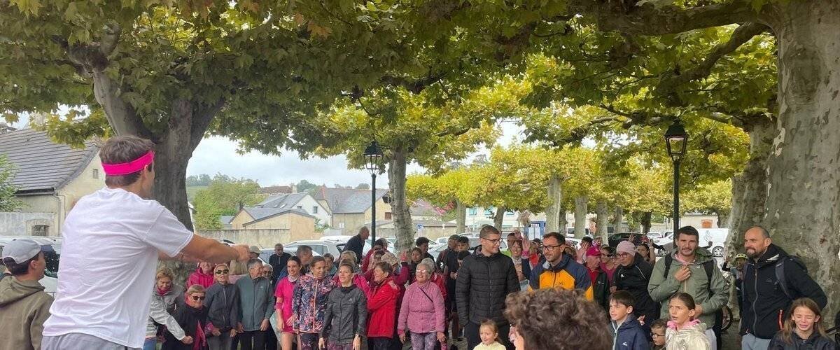 Marche et collecte lors d'Octobre Rose à Ossun