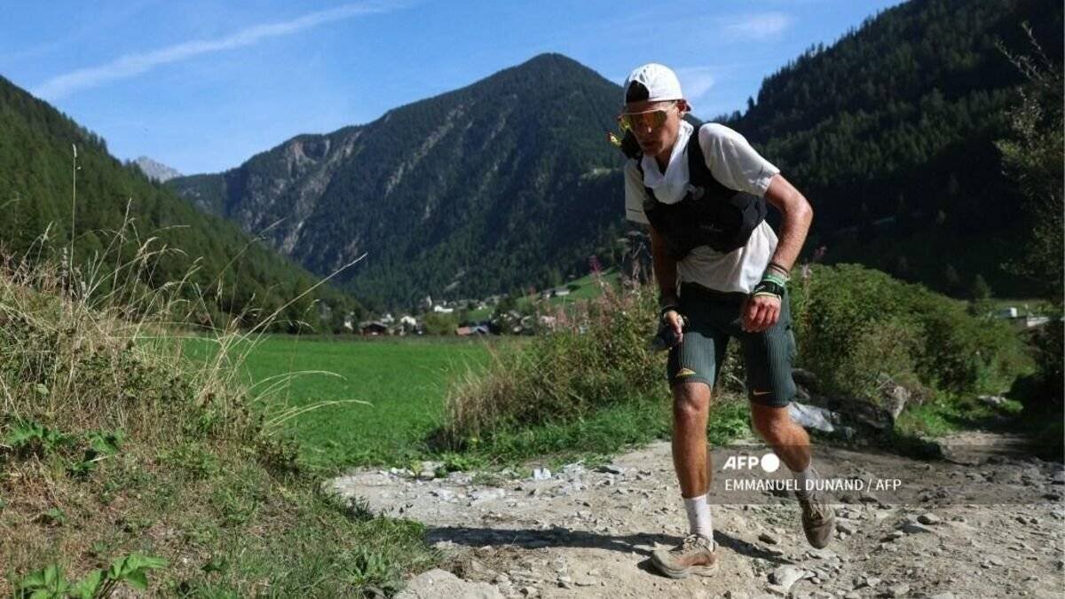 Baptiste Chassagne à l’arrivée de la Diagonale des Fous